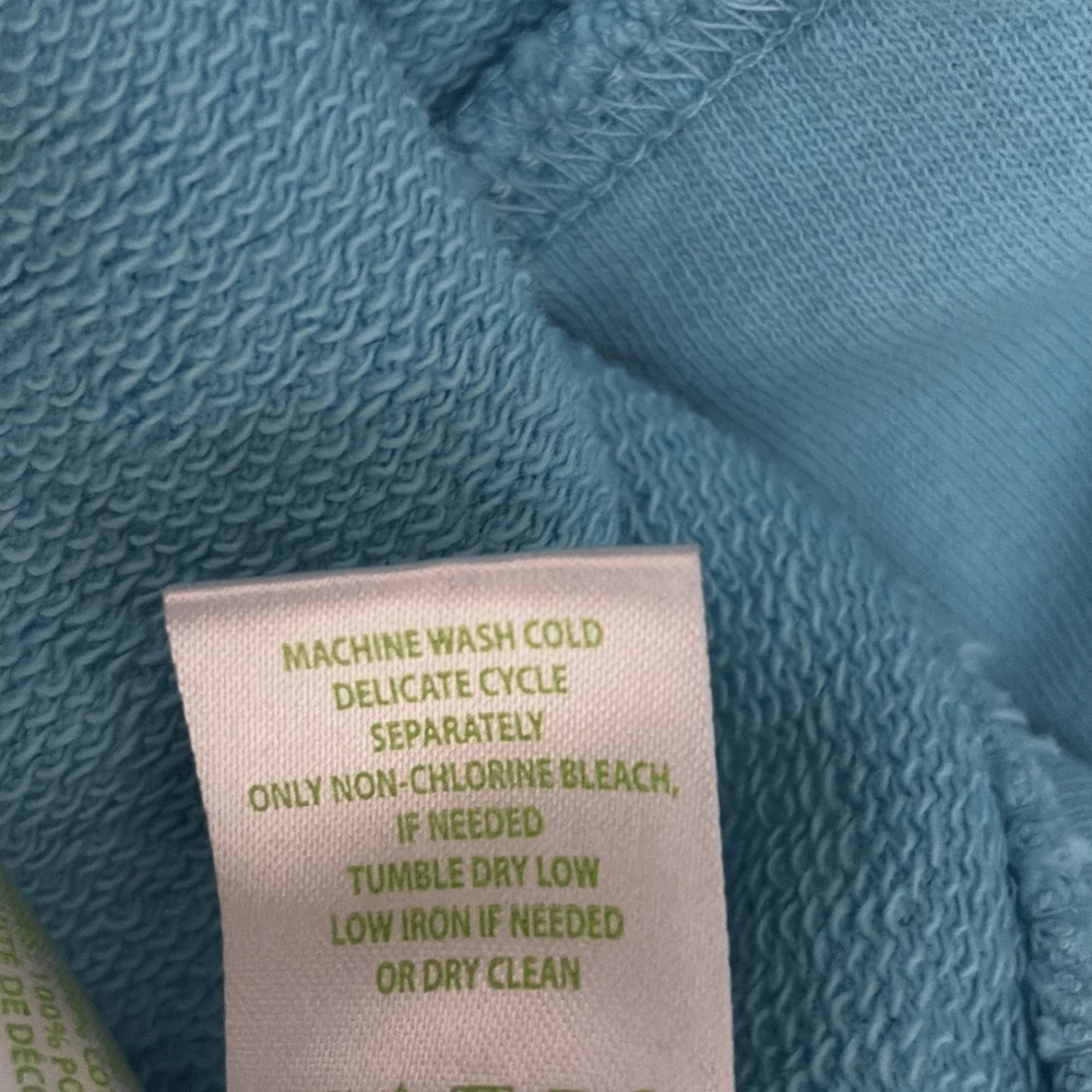 Lilly Pulitzer Top Women's XL Teal Long Sleeve Eyelet Alla Crew Neck Pullover - Picture 11 of 11